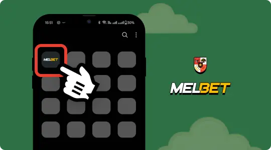 Locate MelBet apk file
